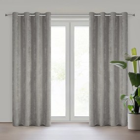 ZÁVES NA KRÚŽKOCH VANI 140X250 CM SIVÁ