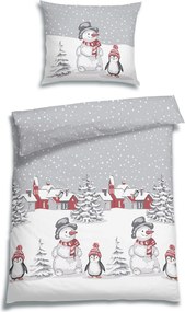 XXXLutz POSTEĽNÁ BIELIZEŇ, flanel, sivá, 140/200 cm Florella - Obliečky & plachty - 004388006901