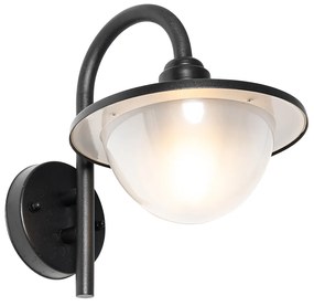 Klasická vonkajšia nástenná lampa čierna IP44 - Bruges