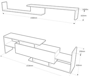 Obývacia stena DREAM hnedá/biela