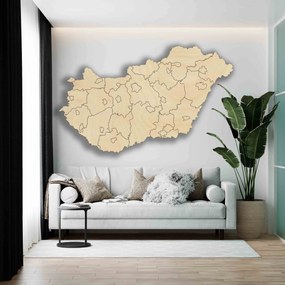 SENTOP | Drevená nástenná mapa Maďarsko - 40 dielikov | SENTOP M005