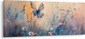 Obraz - Lúka s motýľom II. (120x50 cm)