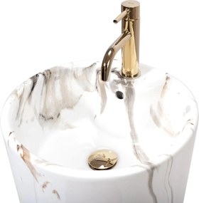 Rea Blanka voľne-stojace umývadlo, 84 x 40 cm, Marble imitácia kameňa, REA-U8704