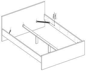 Biela dvojlôžková posteľ 140x190 cm Naia – Tvilum