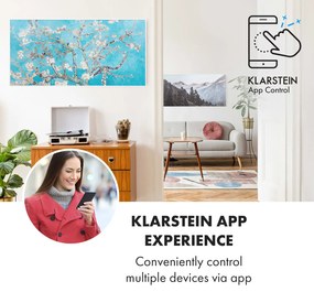 Klarstein Wonderwall Air Art Smart, infračervený ohrievač, 120 x 60 cm, 700 W, aplikácia, mandľový kvet
