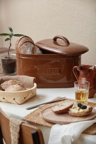 Chlebník set Ib Laursen keramika odtiene hnedej a béžovej keramika