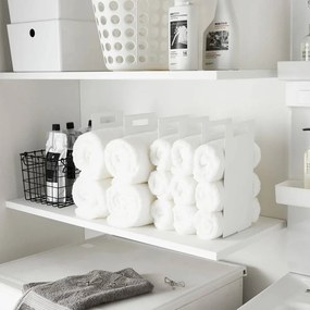 Biele kovové stojany na uteráky v súprave 2 ks Tower – YAMAZAKI