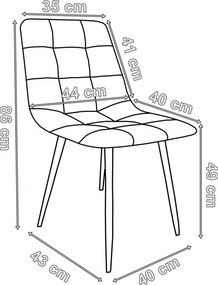 Čierna čalúnená stolička DENVER