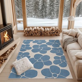 Modrý prateľný koberec 160x230 cm Blue Meadow – Mila Home