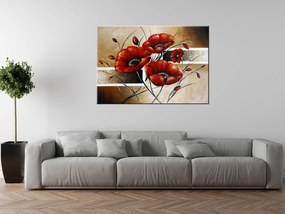Gario Ručne maľovaný obraz Poľný mak Rozmery: 100 x 70 cm