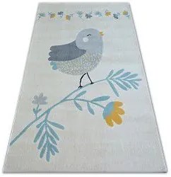 styldomova Detský krémový koberec PASTEL vtáčik