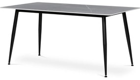 Jedálenský stôl 160 x 90 cm, sivý mramor