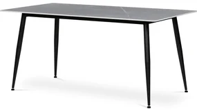 Jedálenský stôl 160 x 90 cm, sivý mramor