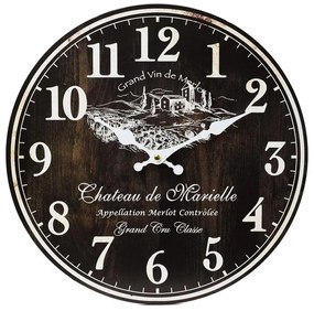Nástenné hodiny, Flor0115, Merlot, 34cm