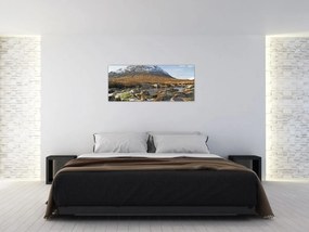 Obraz - Hora s riekou (120x50 cm)