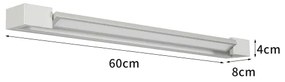Brilagi-LED Kúpeľňové osvetlené zrkadlo AQUA LINE LED/18W/230V 60 cm IP44 matný chróm