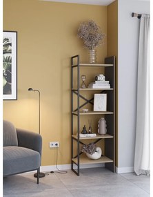 Knižnica v dekore duba v prírodnej farbe 58x175 cm Ara – Marckeric