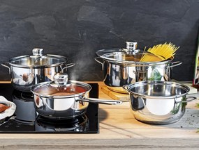 Sada hrncov Blue Berry (7 dielov), nerezová oceľ