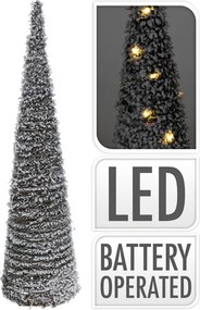 Zasnežený vianočný stromček s LED 80 cm