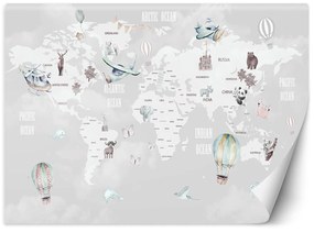 Gario Fototapeta Pastelová mapa a balóny Materiál: Vliesová, Rozmery: 200 x 140 cm