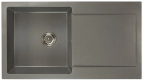 Kuchynský drez Adaxa (sivá) (s 1 otvorom pre batériu) (P). Vlastná spoľahlivá doprava až k Vám domov. 1066147