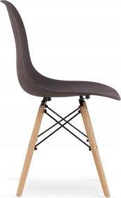 Jedálenská zostava TODI 80cm okrúhly stolový set biely a 2 stoličky OSAKA hnedé +  2 stoličky OSAKA hnedé ZADARMO