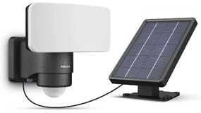 Philips Tylus UltraEfficient Security solárny LEDreflektor, senzor, čierny, 6 W, 1000/50 lm, 5000 K