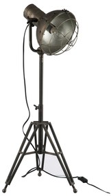 Stojaca lampa guľatá v kovovo šedej farbe - 35 * 30 * 93 cm