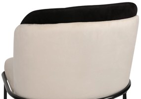 Sada 2 ks jídelních židlí Dore černá/krémová