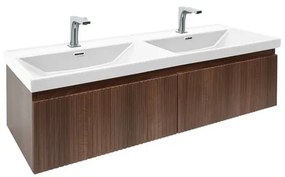 Kúpeľňová skrinka s umývadlom SAT Evolution 118x30x44, 8 cm orech Aida mat SATEVO120NAU5BA, 1 ks