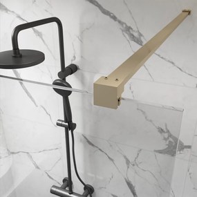 Erga Paris, sprchová zástena Walk-In 70x200 cm, 8mm číre sklo, zlatý lesklý profil, ERG-V02-PARIS-070x200-CL-GD