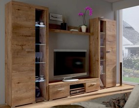 Obývacia stena Flamenco XL, dub lefkas