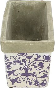 BETÓNOVÝ KVETINÁČ KELLY 15X39,5 CM BIELA/MODRÁ