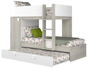 Poschodová posteľ pre tri deti Bo7 - white