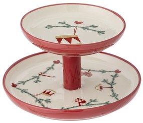 Bloomingville Kameninový etažér Yule Nature