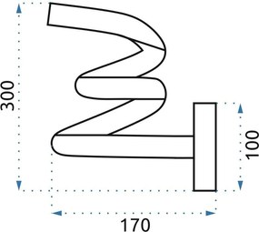 Toolight - LED nástenná lampa SPRING UP APP831-W, chrómová, OSW-09183