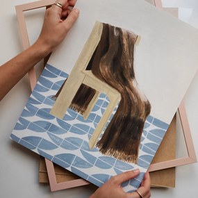 The Poster Club Plagát Chair with Blanket by Isabelle Vandeplassche 30x40
