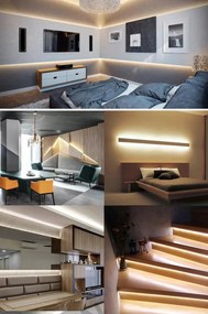 LED pásik 12V vodeodolný 50m NEON 8W/m neutrálna farba - estetický flexibilný tesný