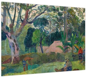 Sklenený obraz - Paul Gauguin, Te raau rahi (The Big Tree), reprodukcia (70x50 cm)