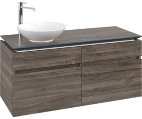 VILLEROY &amp; BOCH Legato závesná skrinka pod umývadlo na dosku (umývadlo vľavo), 4 zásuvky, 1200 x 500 x 550 mm, Stone Oak, B58000RK