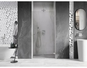 Mexen, Mexen Lunar-B otočné pravé sprchové dvere 95 cm, transparentné, brúsený nikel - 832-095-000-97-00-P