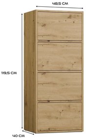 Skrinka Afoctera 1 (dub artisan). Akcia -23%. Vlastná spoľahlivá doprava až k Vám domov. 1132879