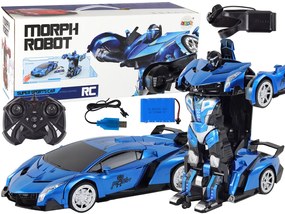 Lean Toys Modrý Transformer na diaľkové ovládanie 1:10