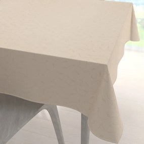 Biante Teflónový štvorcový obrus TF-025 Popínavé lístky - béžový 60x60 cm