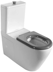 Sapho Sapho, MEDIC RIMLESS misa pre kombi WC, spodný/zadný odpad, biela, MC102-111