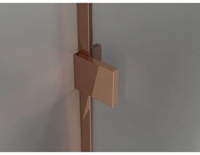 Mexen, Mexen Lunar L sprchová stena ľavá 110 x 200 cm, priehľadná 8 mm, ružové zlato - 830L-110-000-60-00-L