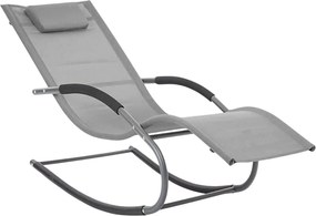 Avenberg Záhradné hojdacie relaxačné kreslo Merida, sivé, 147 x 63 x 88 cm