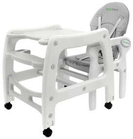 EcoToys Stolička na kŕmenie 3 v 1, hojdacie kreslo, stolička so stolom ECOTOYS
