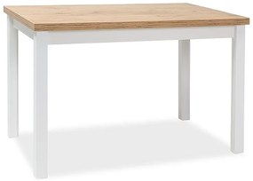 Jedálenský stôl Adam 120 cm dub lancelot/biely