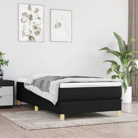 Boxspring posteľ s matracom čierna 100x200 cm látka 3144153